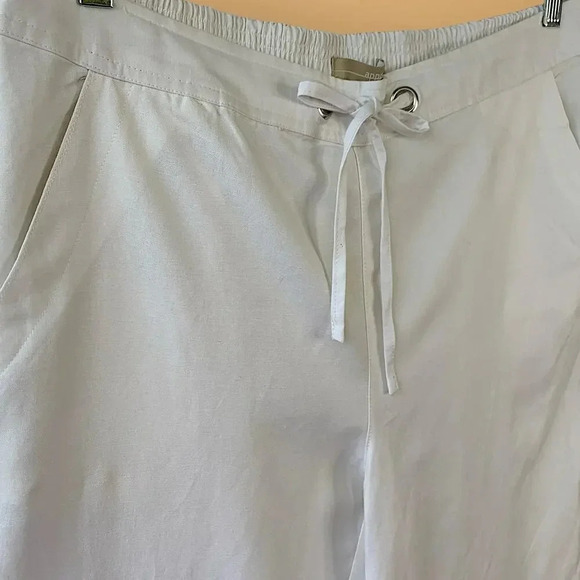 Appraisal New Linen Blend Straight Leg High Waist Pants Size XL Ivory White - Picture 6 of 15